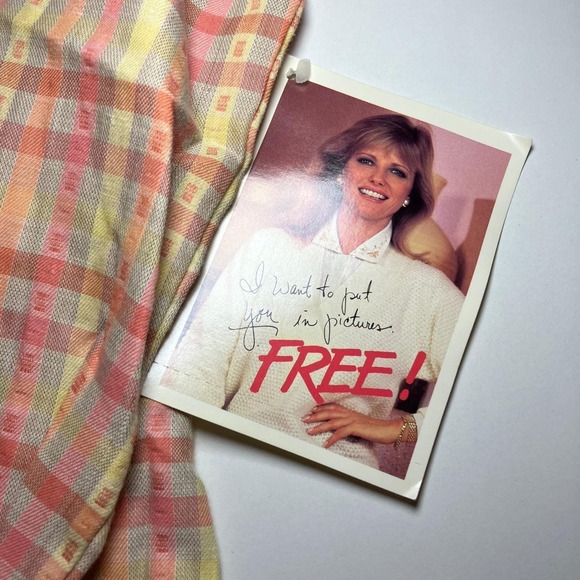 Rare NWT 1980s Deadstock Cheryl Tiegs Plaid Blouse Size 6 – Sears 1987 – USA - Picture 5 of 10